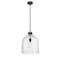 Z-Lite Pearson 1 Light Pendant, Matte Black And Clear Seedy 817-12MB - alternate 3